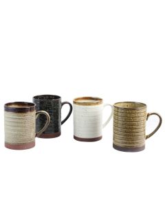 Gibson Home Terra Bella 18.5 oz Mug Set in Assorted Colors, Set of 4