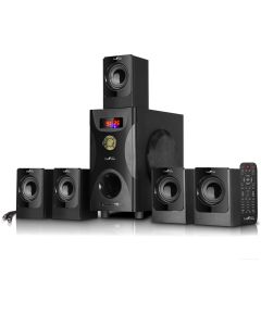 beFree Sound 5.1 Channel Surround Sound Bluetooth Speaker System in Black